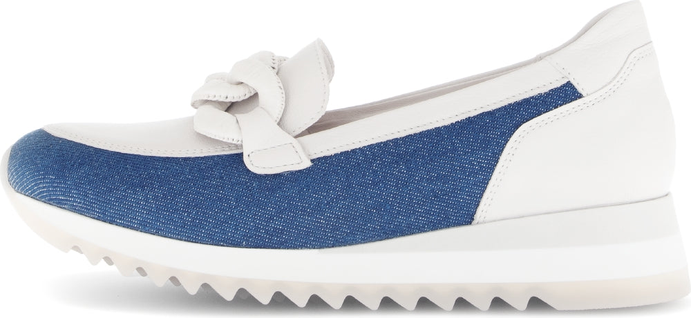 MOCASSINS GABOR CHAÎNE 43 471 46 BLEU DENIM CRÈME