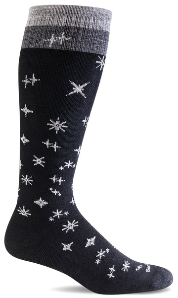 SOCKWELL TWINKLE 20-30 mmHg OTC BLACK SPARKLE