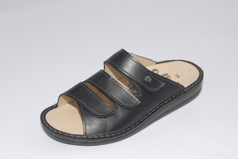 SANDALE FINN COMFORT KORFU NAPPA NOIR DOUX
