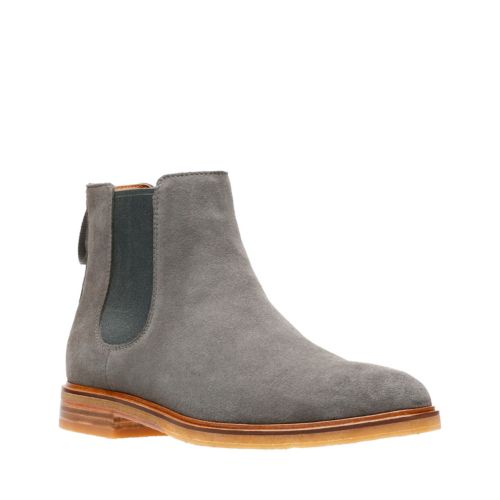 CLARKDALE GOBI GREY SUEDE