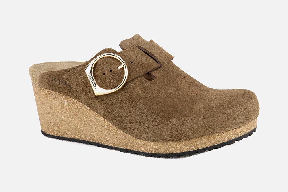 BIRKENSTOCK FANNY ANNEAU BOUCLE DAIM THÉ FONCÉ