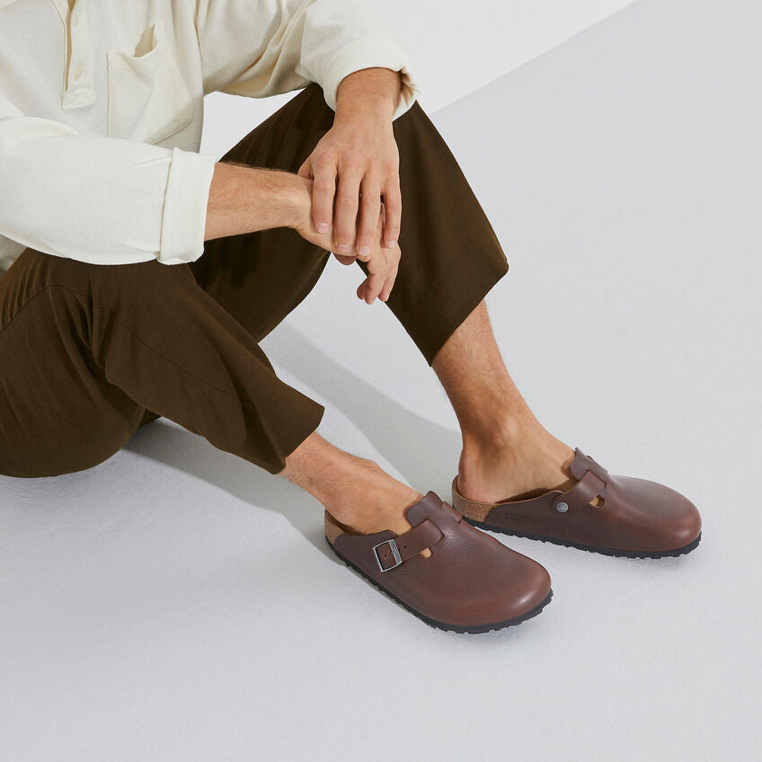 BIRKENSTOCK BOSTON GRIP VINTAGE ROAST LEATHER
