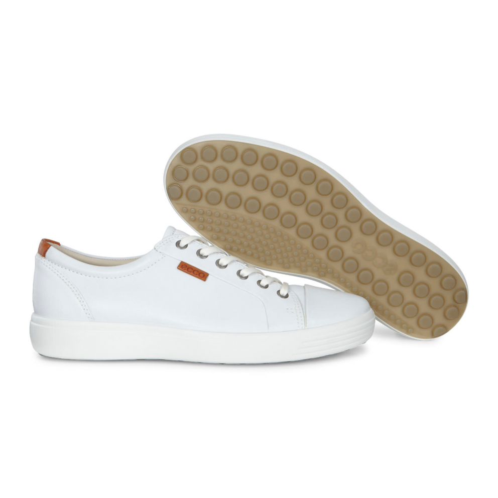 Baskets à lacets ECCO SOFT 7 M en cuir blanc