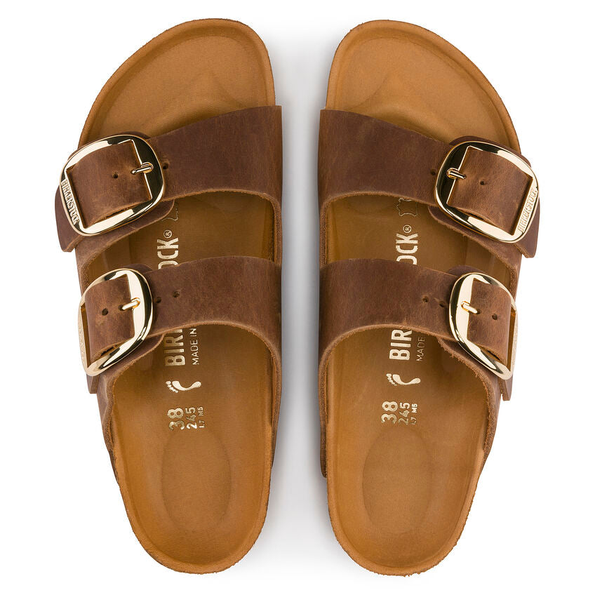 BIRKENSTOCK ARIZONA BIG BUCKLE COGNAC HUILÉ 