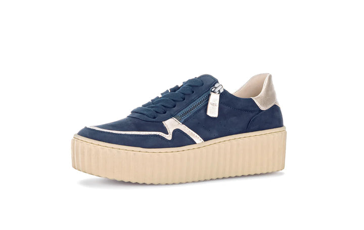 GABOR SNEAKER ZIP 33-202-16 BLUE SATIN