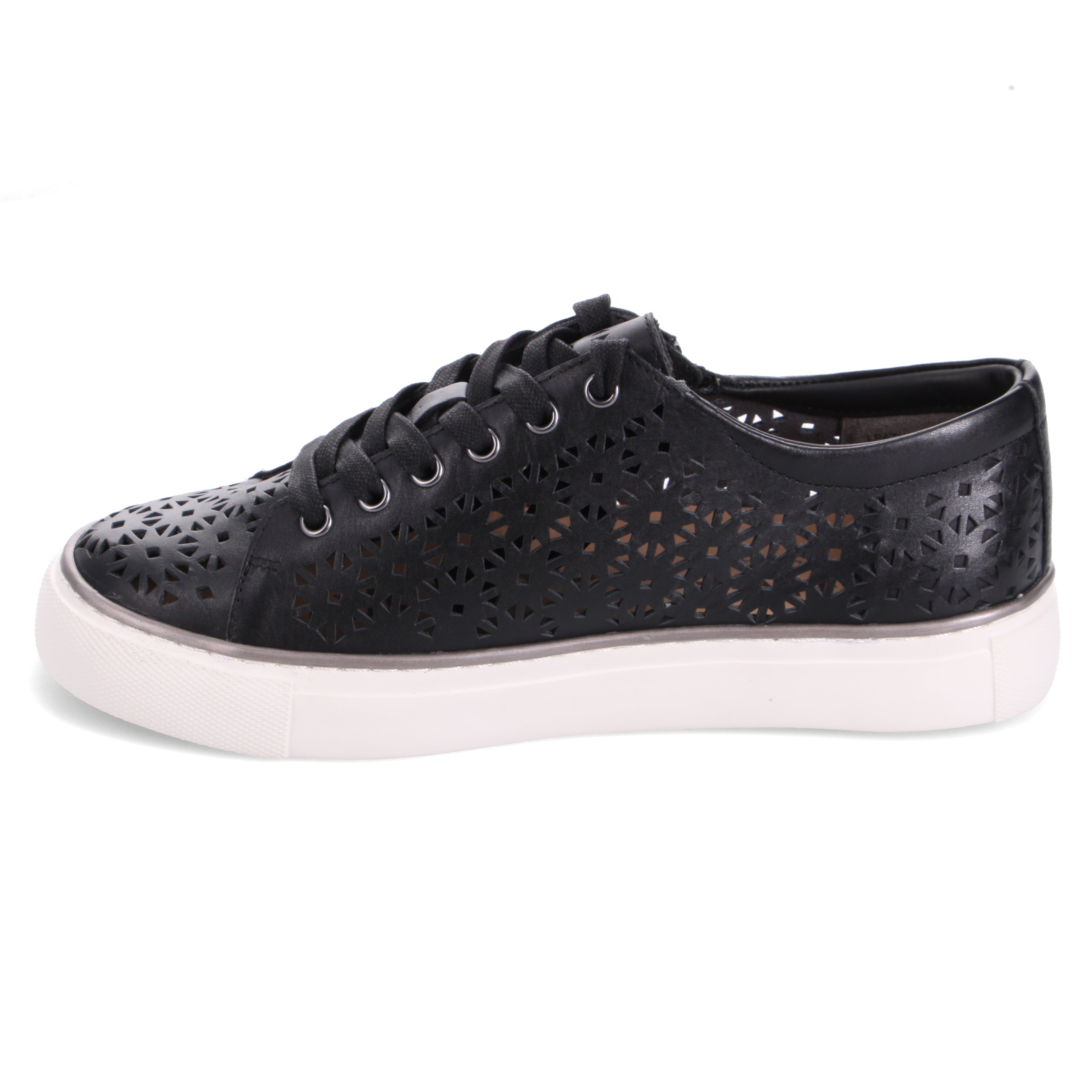 Baskets Ziera Pandoe à lacets et fermeture éclair latérale en cuir noir