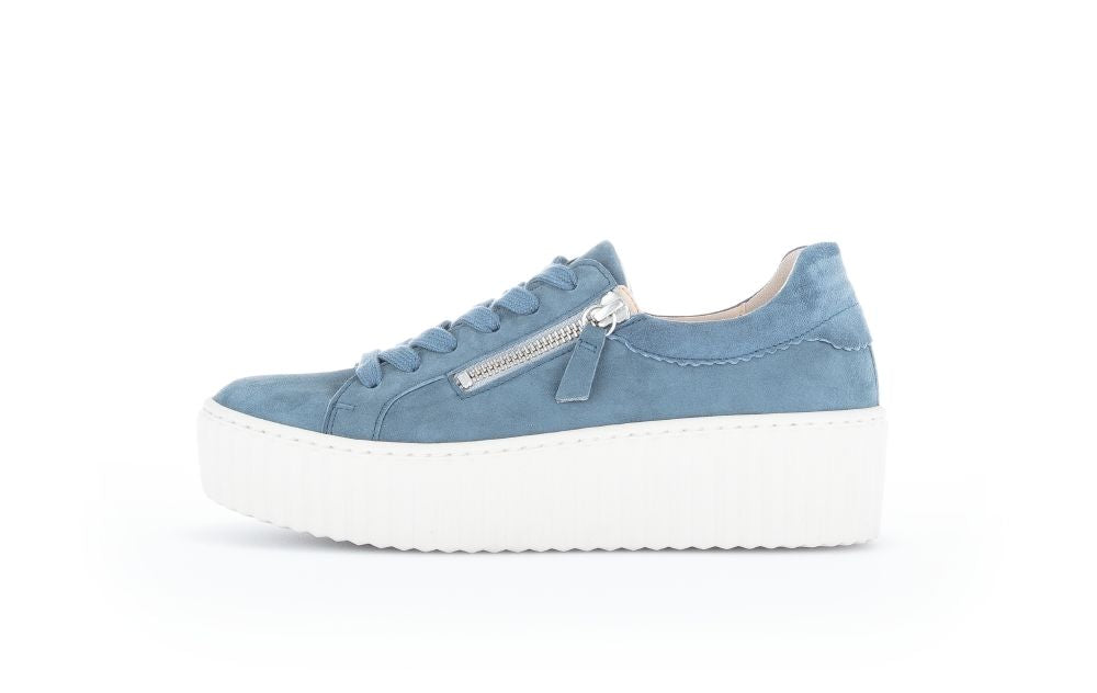 CHAUSSURES À LACETS (FERMETURE ÉCLAIR) GABOR 93.200.16 DENIM (CRÈME)