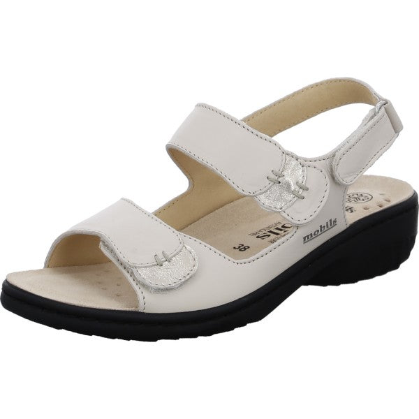 SANDALE MEPHISTO MOBILS GETHA EN CUIR DE SOIE ET DE BROUILLARD
