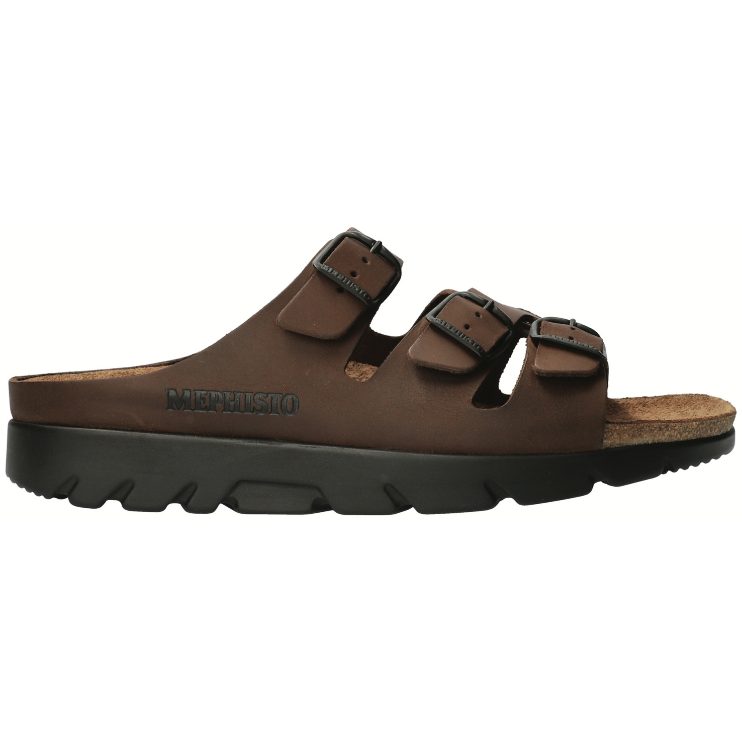 SANDALE MEPHISTO ZACH MARRON FONCÉ GRATTÉE