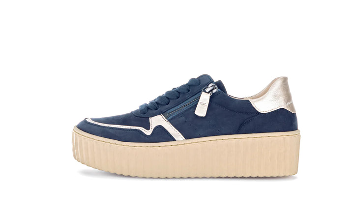 GABOR SNEAKER ZIP 33-202-16 BLUE SATIN