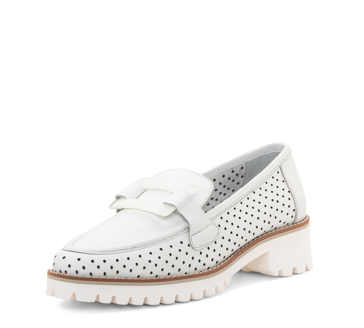 CHAUSSURES ARA MOCASSINS KEGON PERF CUIR DE VEAU BLANC