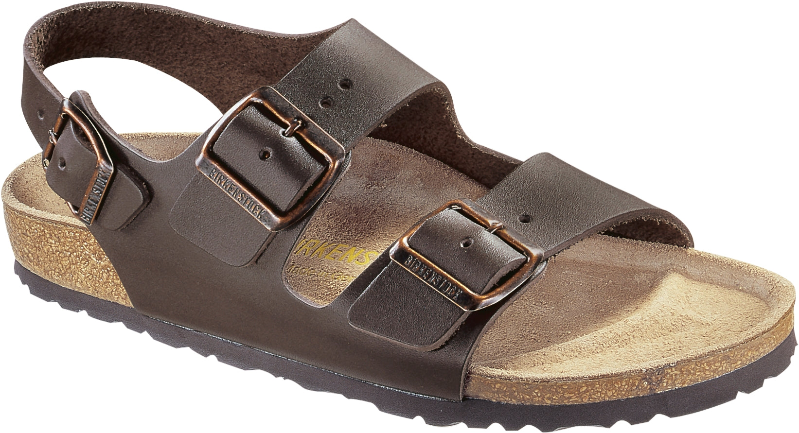 BIRKENSTOCK MILANO CUIR MARRON FONCÉ