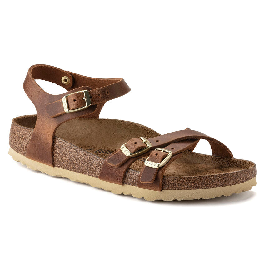 BIRKENSTOCK KUMBA CUIR HUILÉ COGNAC