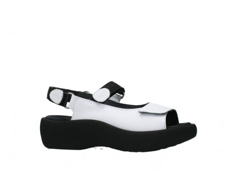 SANDALE WOLKY JEWEL EN CUIR LISSE BLANC