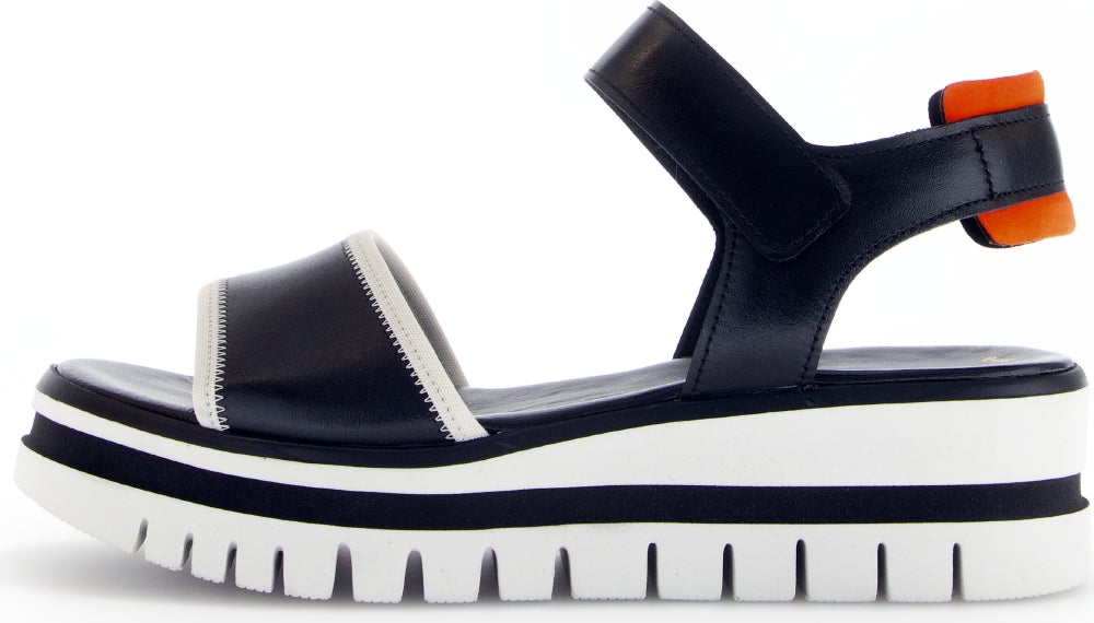 GABOR SANDAL 2-STRAP 64 629 27 BLACK PUMPKIN