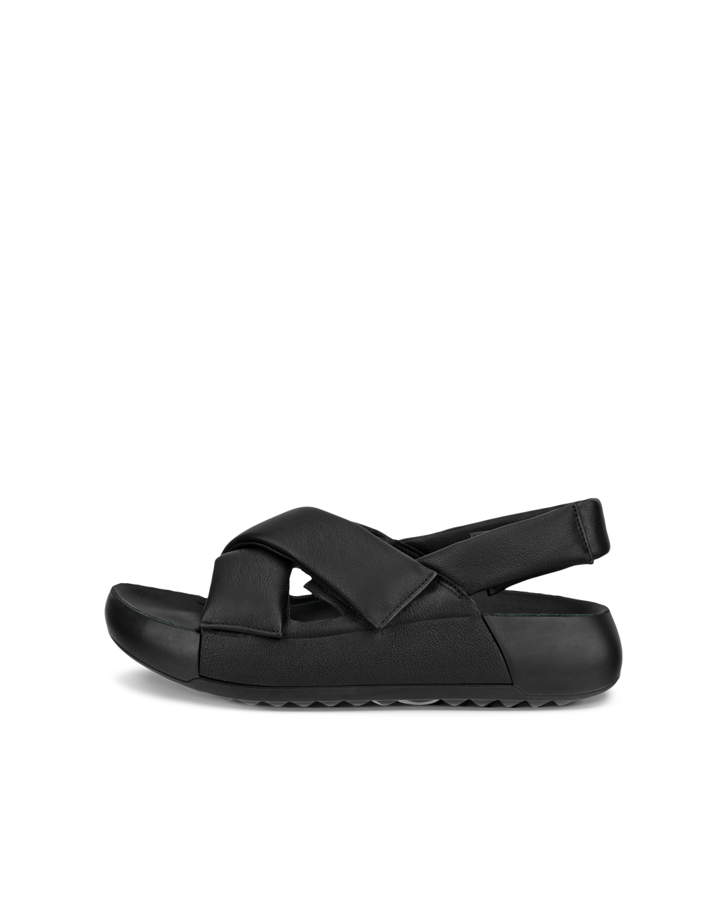 Sandale femme ECCO Cozmo PF-2-Strap en cuir noir