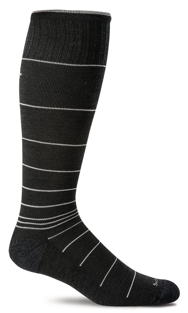 SOCKWELL MEN CIRCULATOR 15-20 mmHg COMPRESSION BLACK STRIPE