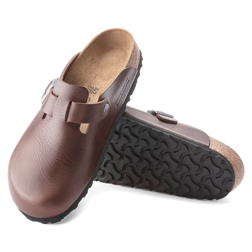 BIRKENSTOCK BOSTON GRIP VINTAGE ROAST LEATHER