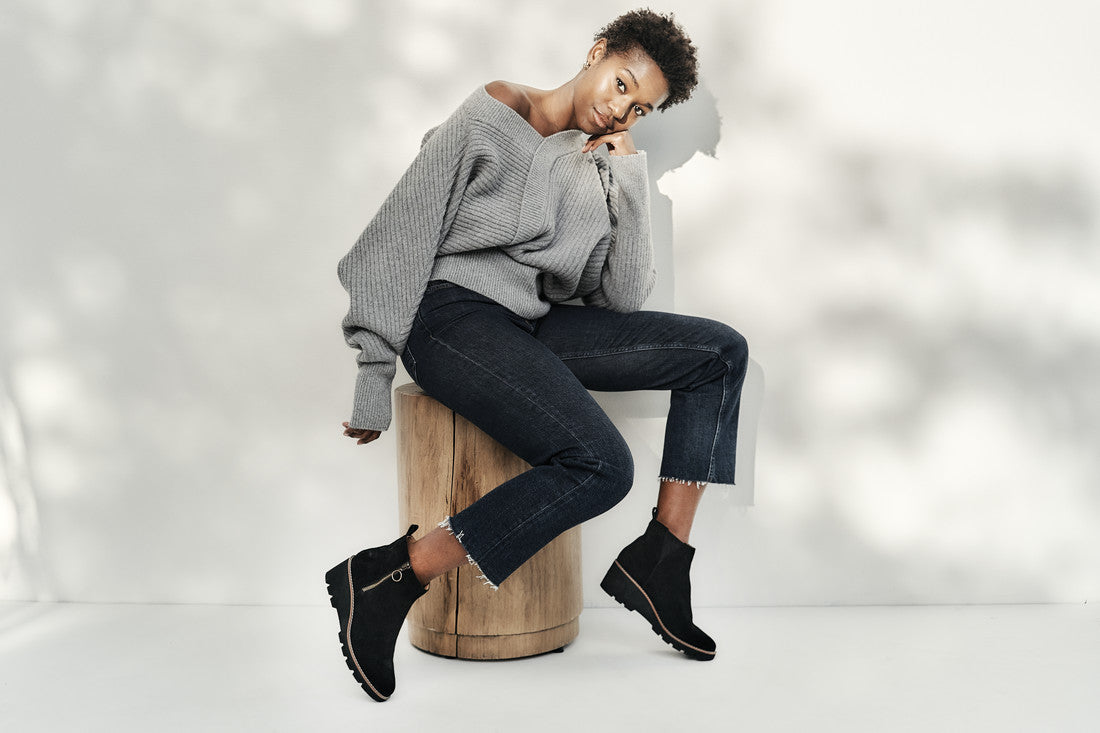 BOTTINES VIONIC ASTER HAZAL EN DAIM NOIR