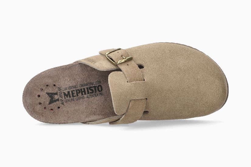 MEPHISTO HALINA WARM GREY SANDVEL SUEDE LEATHER