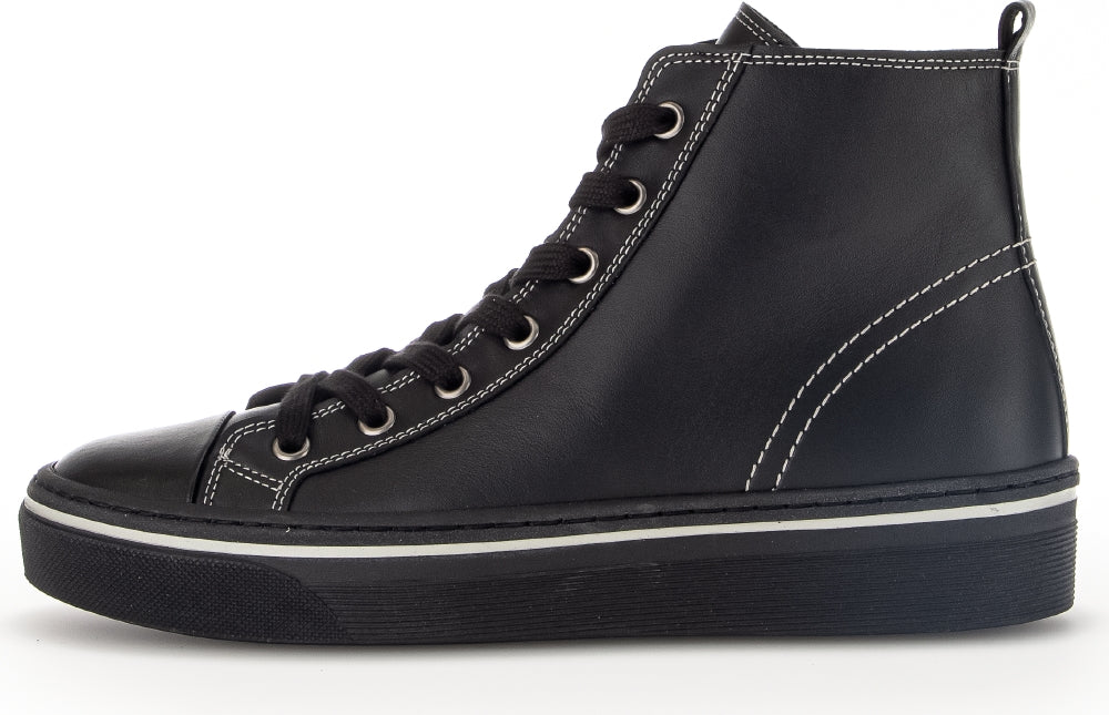 CHAUSSURES MONTANTES GABOR ZIP 33.660.77 CUIR NOIR