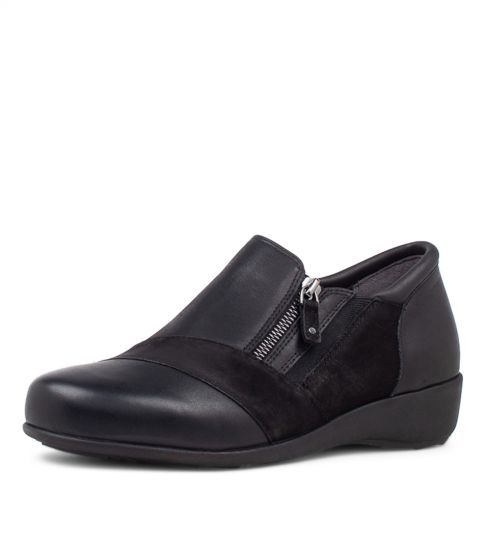 ZIERA SAGE NOIR CUIR NOIR DAIM