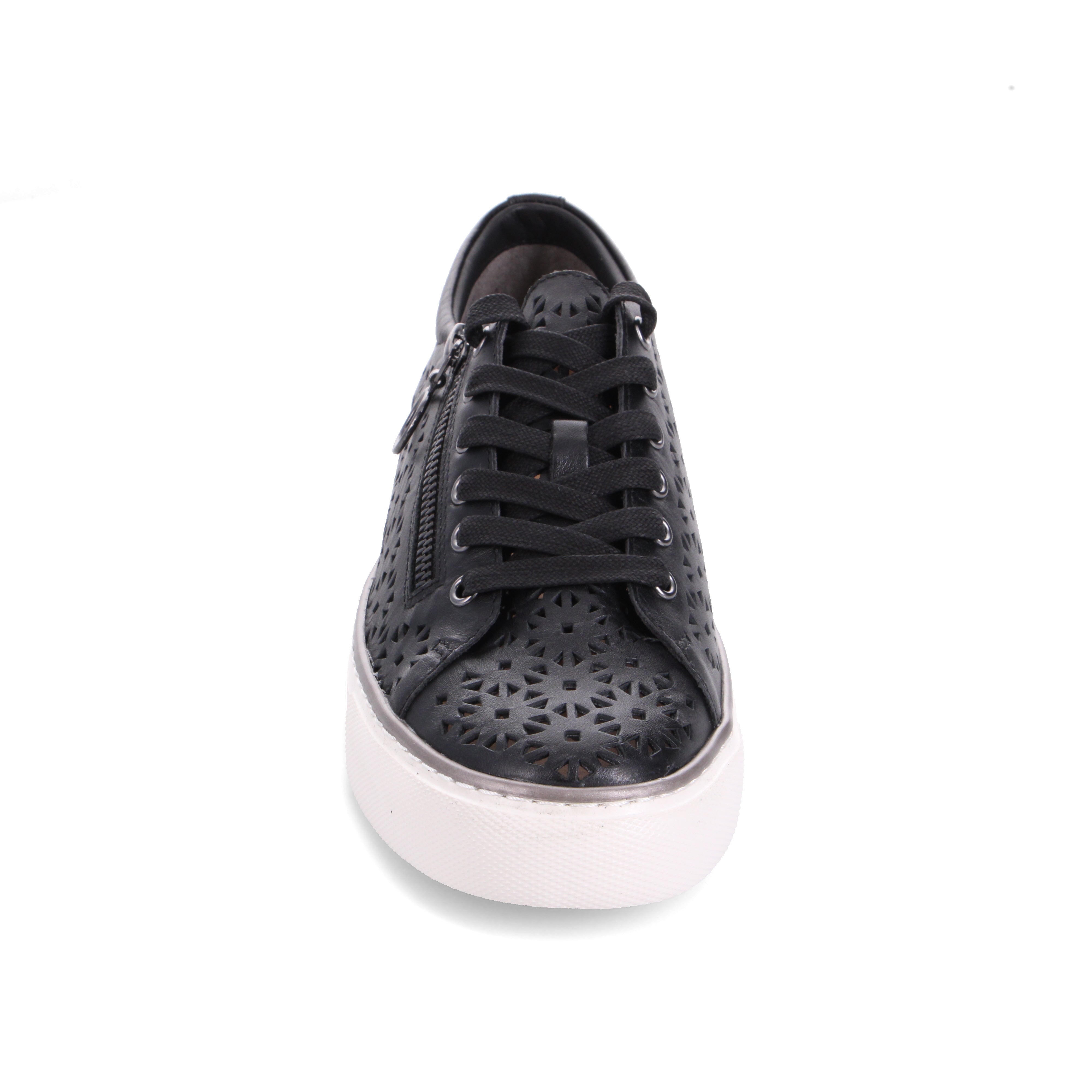Baskets Ziera Pandoe à lacets et fermeture éclair latérale en cuir noir