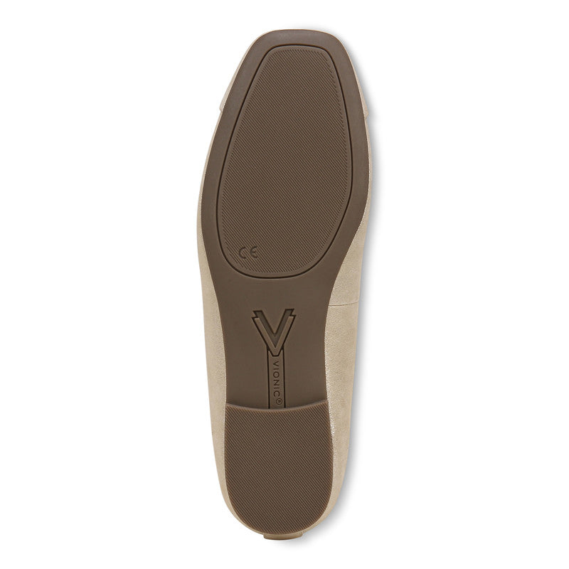 Ballerines VIONIC KLARA en cuir doré