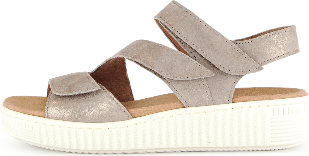 GABOR SANDAL 3 STRAP 63 600 62 CARUSO METALLIC