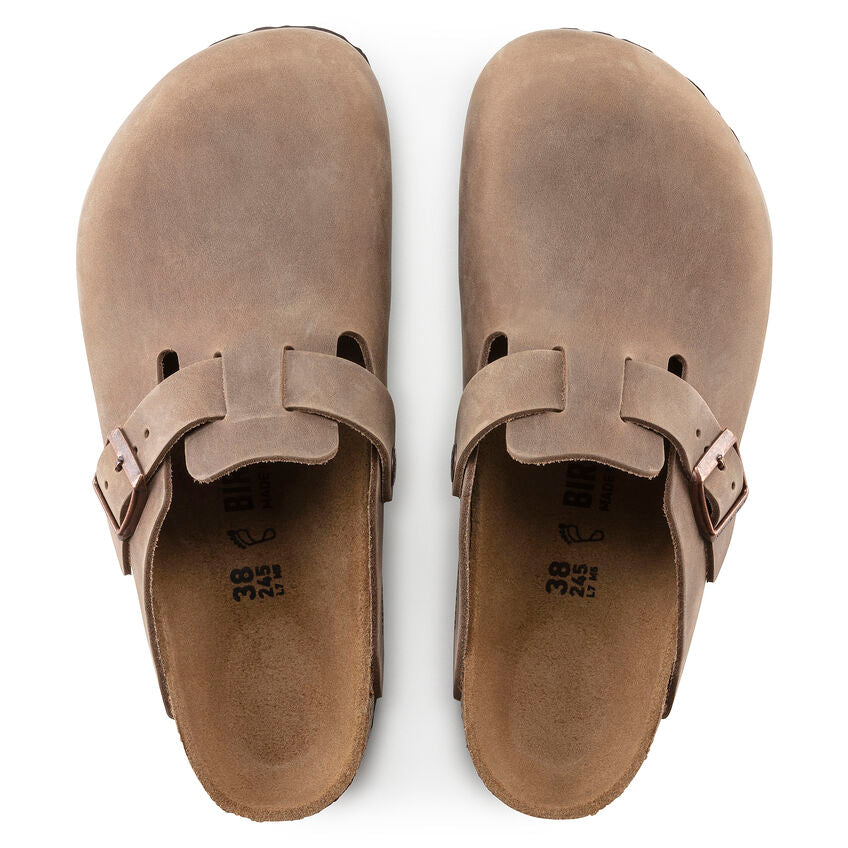 BIRKENSTOCK BOSTON CUIR HUILÉ MARRON TABAC
