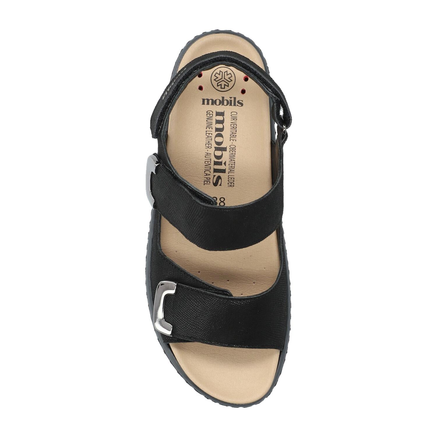 MEPHISTO CIRILA SANDAL BLACK LEATHER