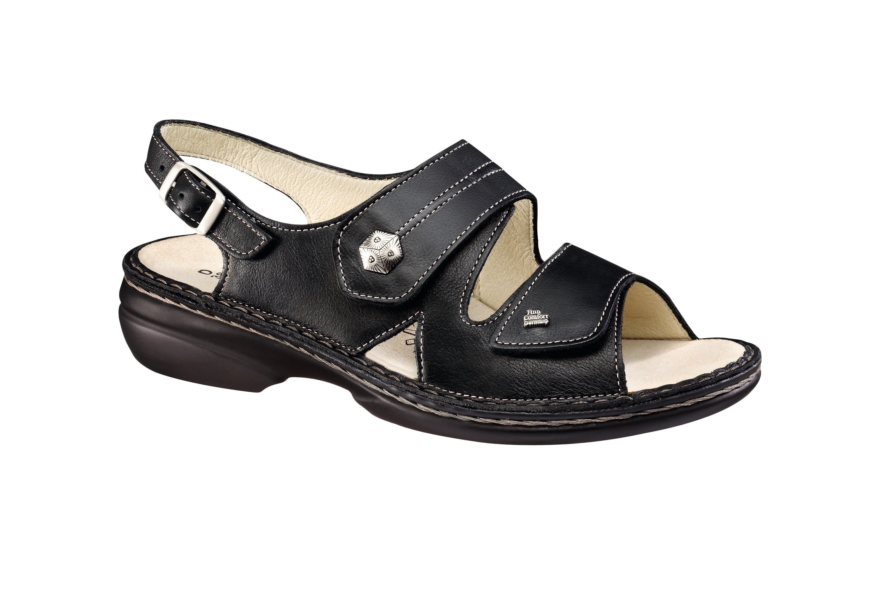 SANDALE FINN COMFORT MILOS EN NAPPA NOIR