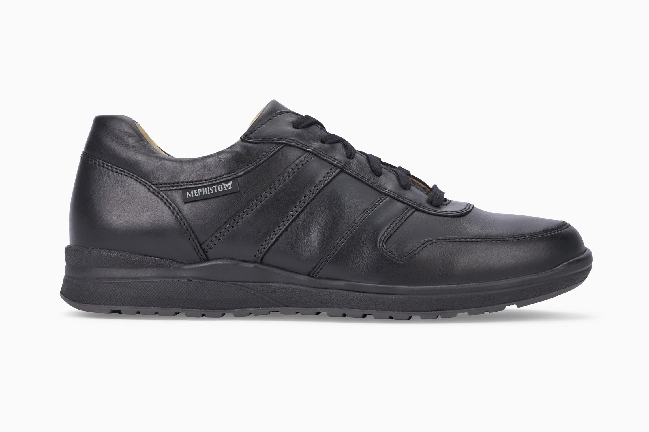 MEPHISTO VITO MEN SHOE LACE UP  BLACK LEATHER