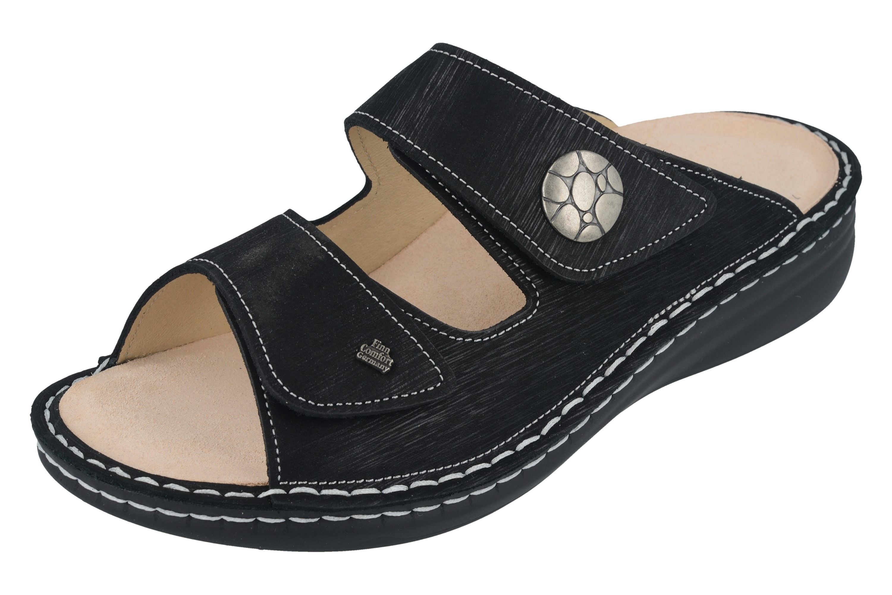 SANDALE FINN COMFORT MOOREA MELLOW SOFT NOIR ASTOR