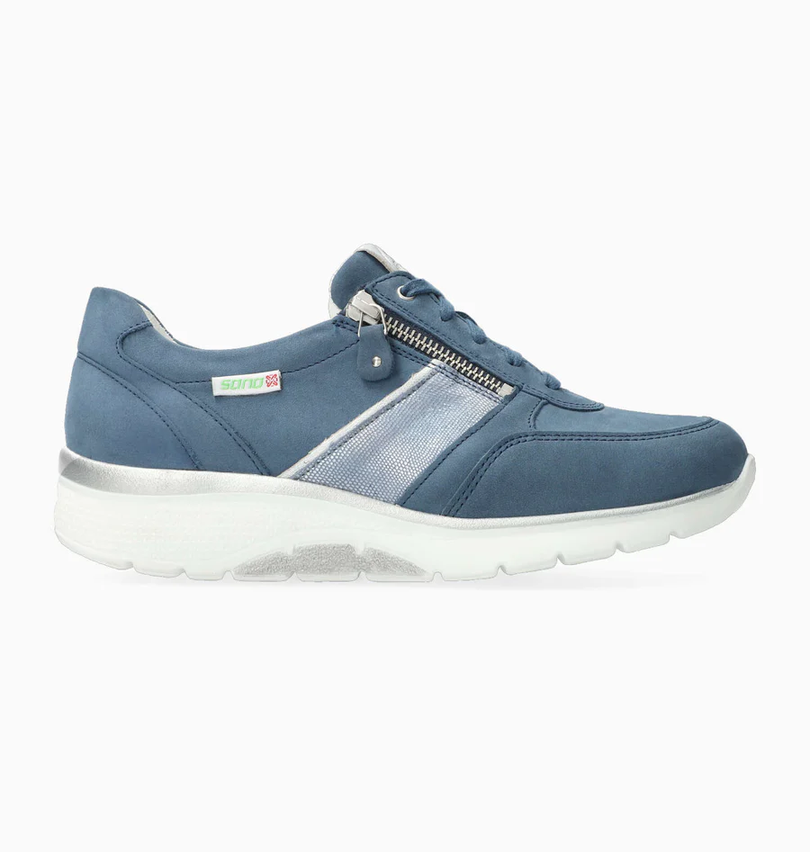 MEPHISTO SANO IZAE SNEAKER DENIM LEATHER