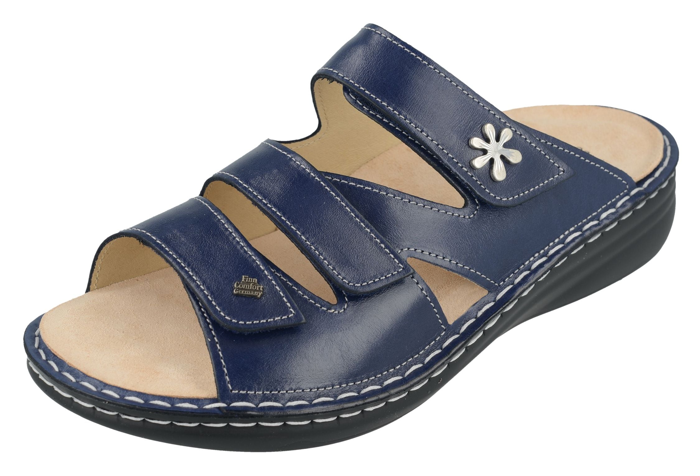FINN COMFORT GRENADA SLIDE MELLOW SOFT BLEU YUKA