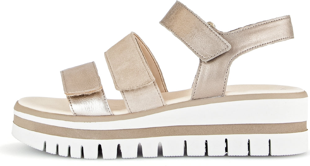 GABOR SANDAL 3 STRAP 64 620 62 DESERT METALLIC KOMBI