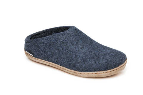 PANTOUFLES GLERUPS SLIP ON PANTOUFLES EN CUIR DENIM