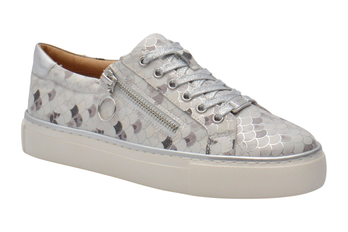 BASKETS ZIERA PAMELA À LACETS ET FERMETURE ÉCLAIR LATÉRALE BULLES MISTY