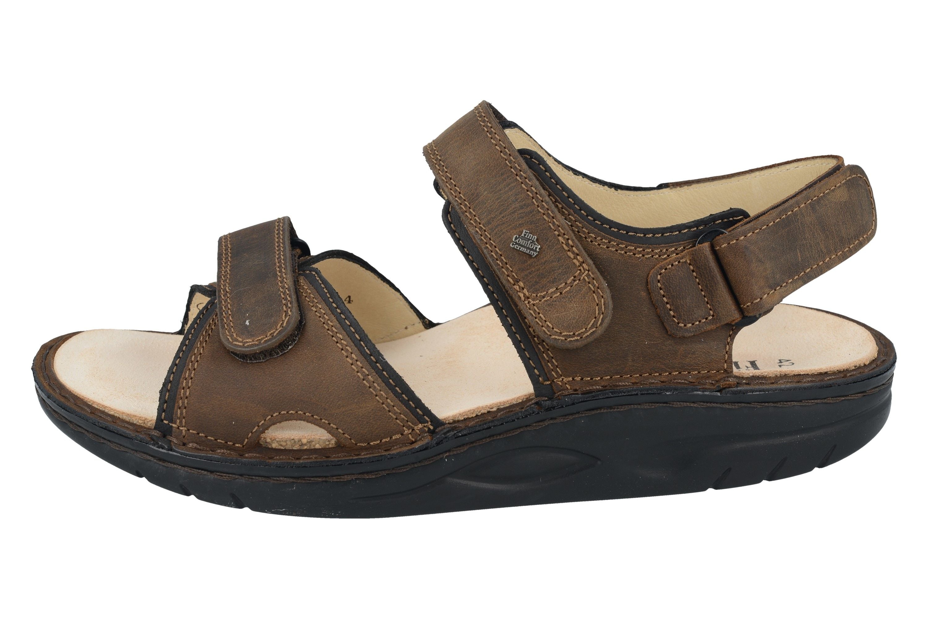 FINN COMFORT YUMA ROCKER SANDALE BARREL NOIR ANTIK BUGGY