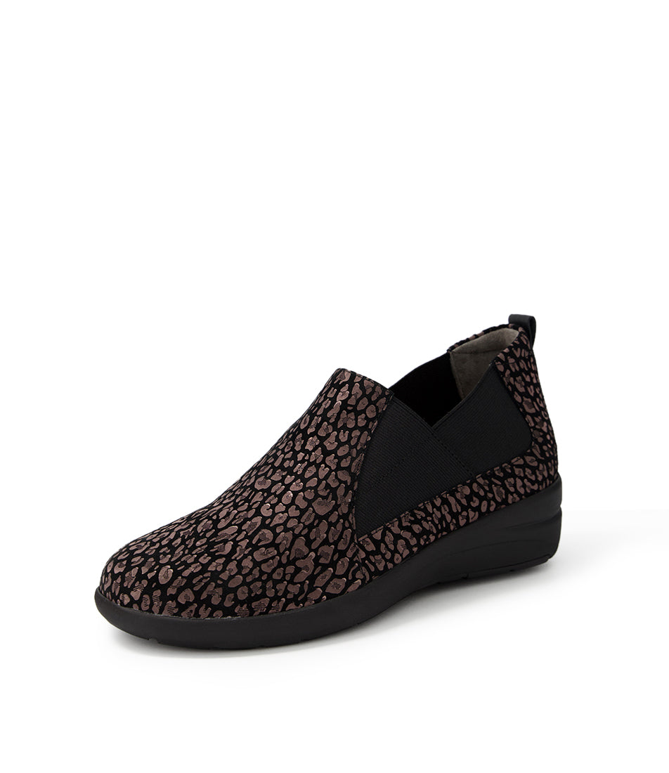 ZIERA NOSLEN CUIR LÉOPARD ÉTAIN NOIR