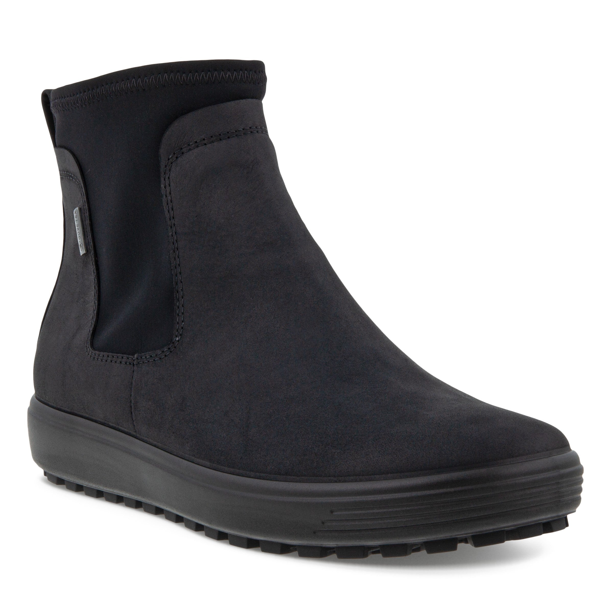 BOTTINES CHELSEA ECCO SOFT 7 TRED POUR FEMMES - NOIR/NOIR