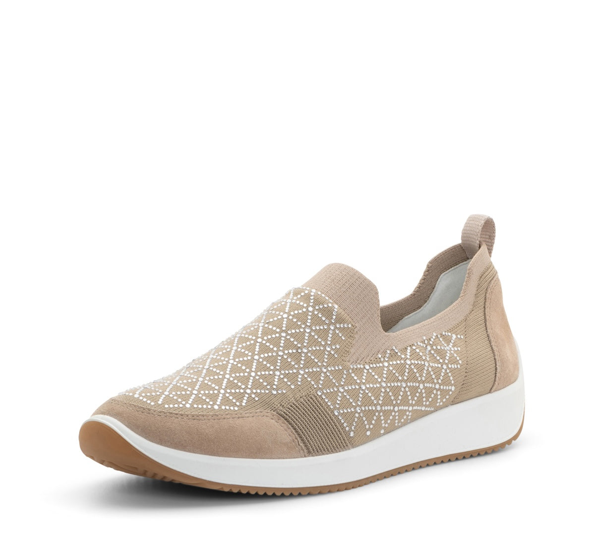 CHAUSSURES ARA LISBON SLIP ON SABLE TISSÉ STRETCH