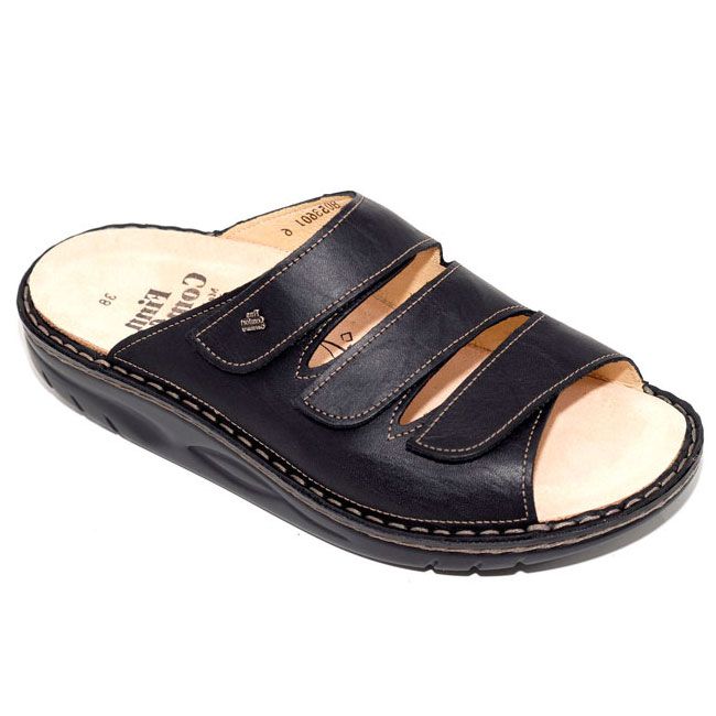 SANDALE À BASCULE FINN COMFORT ANDROS NOIRE PLISSÉE
