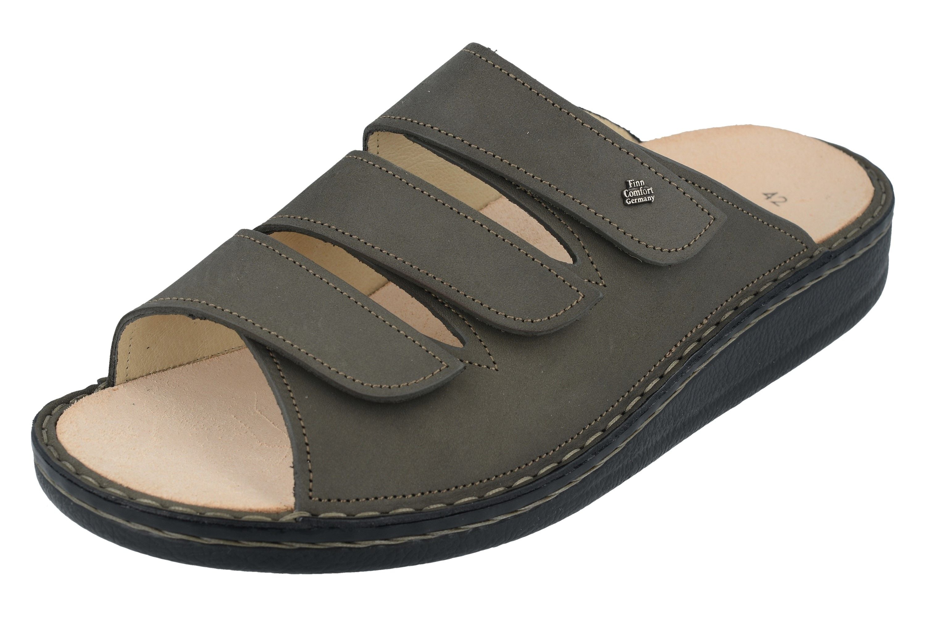 SANDALE FINN COMFORT KORFU EN NUBUCK BOUE