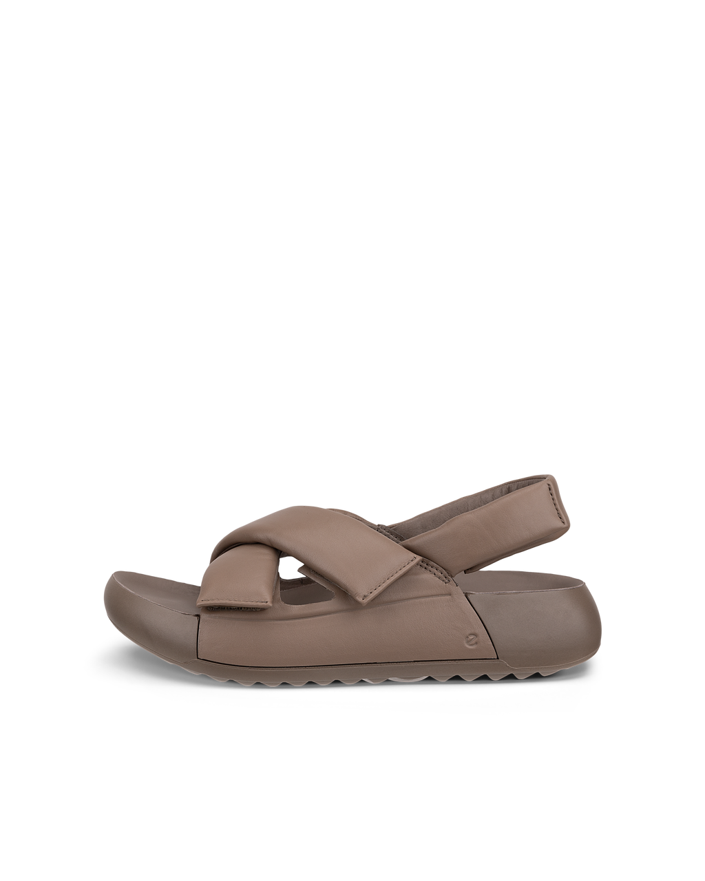 Sandale femme ECCO Cozmo PF-2-Strap en cuir taupe