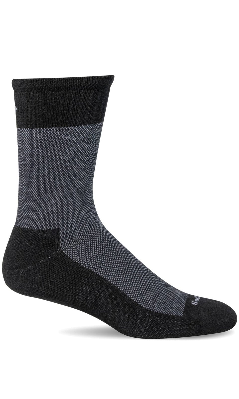 SOCKWELL-FOOTHOLD II CREW NOIR L/XL