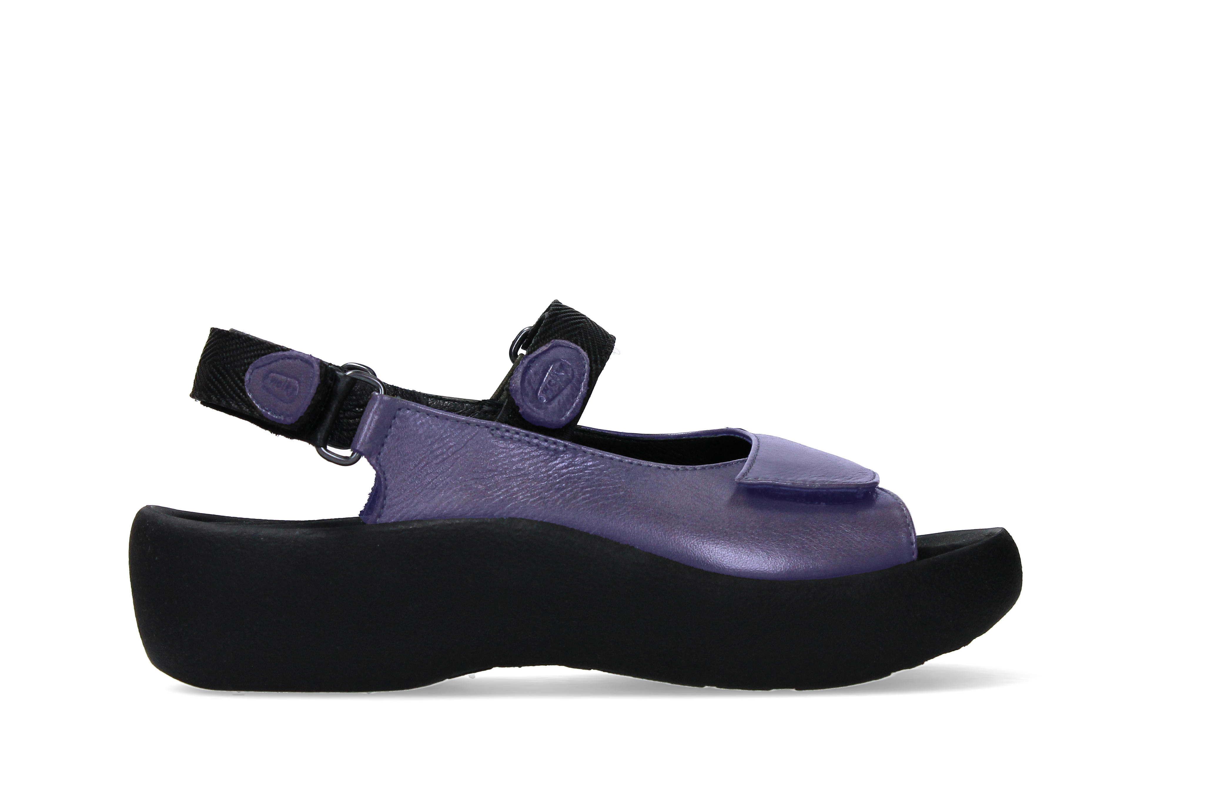 SANDALE WOLKY JEWEL EN CUIR VIOLET