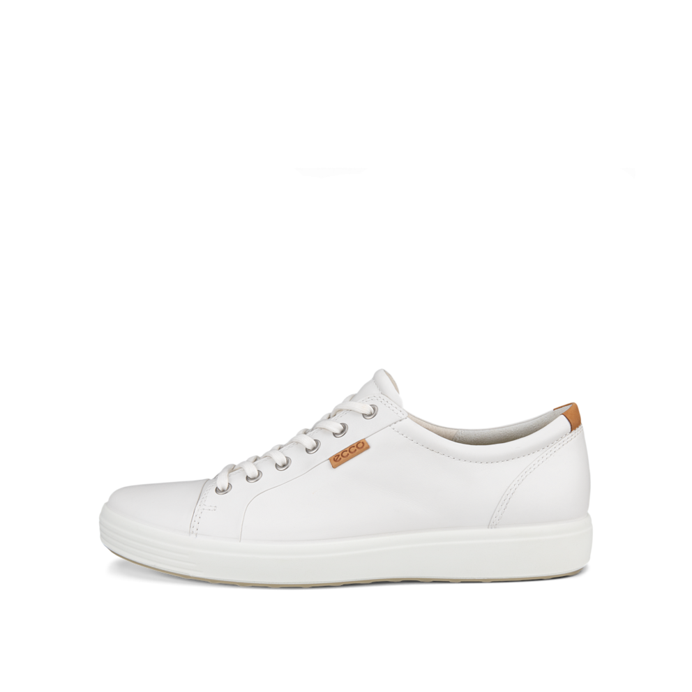 Baskets à lacets ECCO SOFT 7 M en cuir blanc