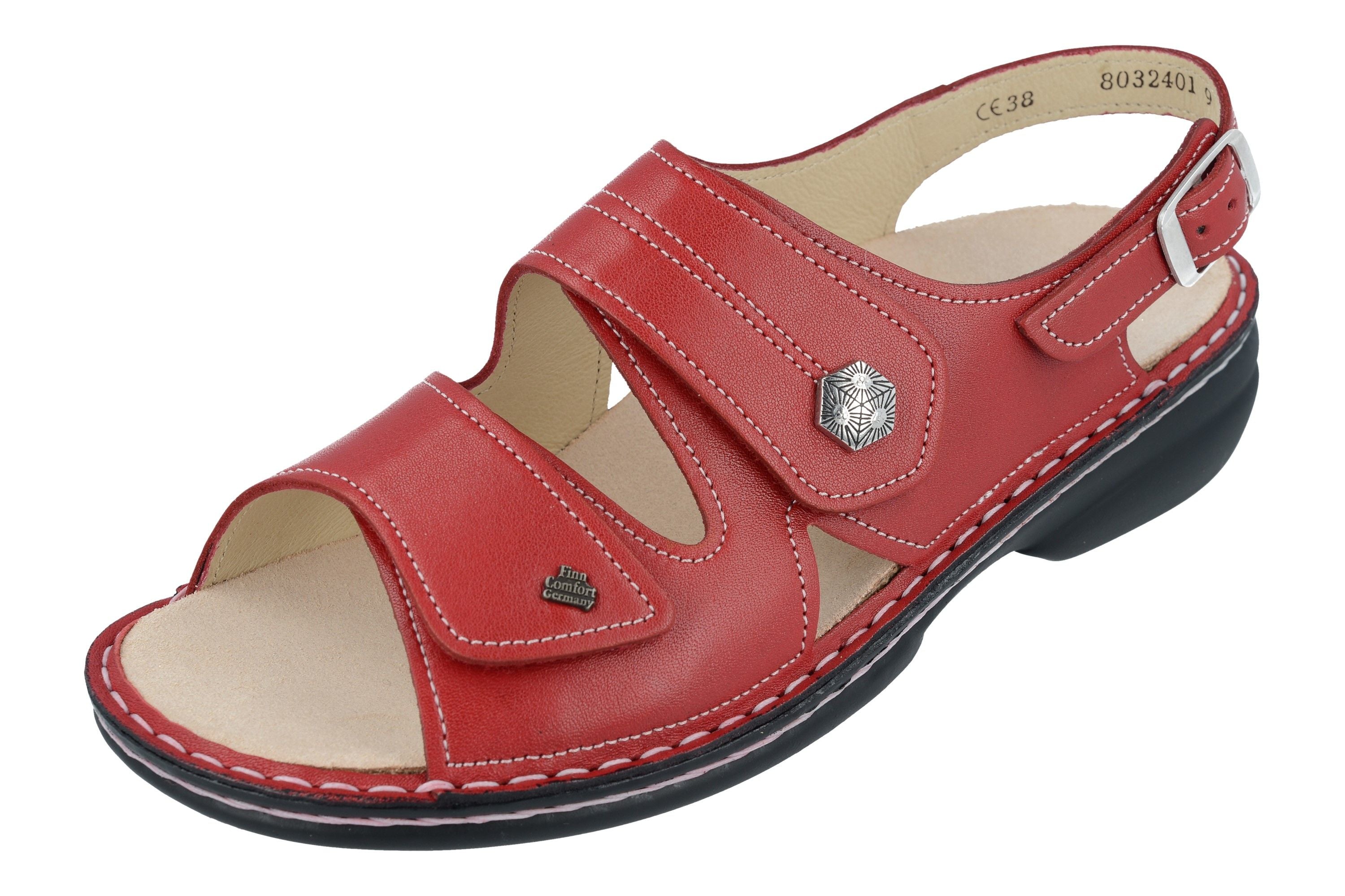 FINN COMFORT MILOS SANDALE POMODORE NUBE